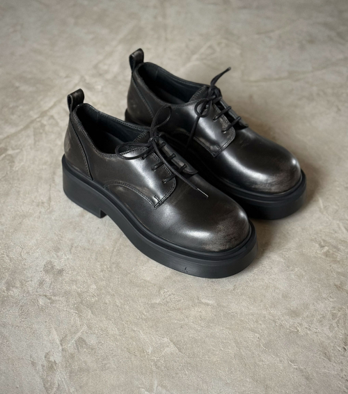 chaussures l08 london noir patiné