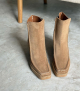 botines cuñas estela 12288 topo arena