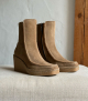 botines cuñas estela 12288 topo arena