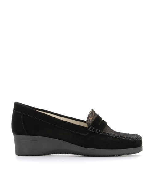 mocassins jeanne noir fauve