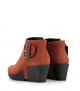 low boots camelia brique