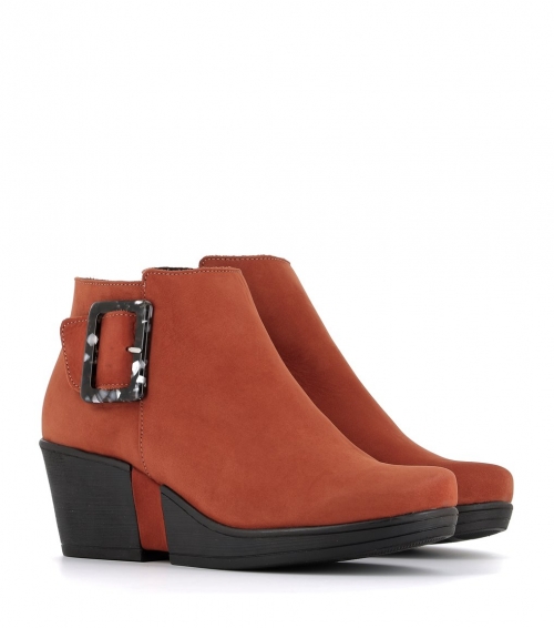 botines camelia brique