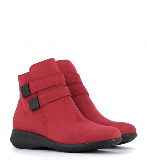 low boots shelina red