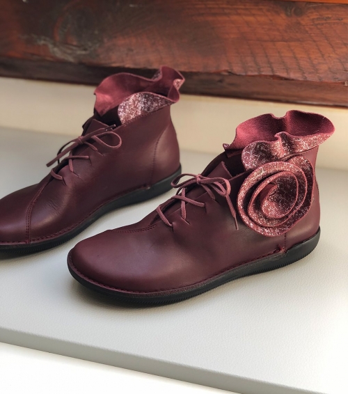 botines natural 68463 burgundi