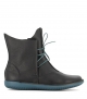botines planas natural 68082 negro turquesa