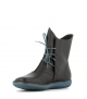 botines planas natural 68082 negro turquesa