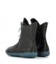 botines planas natural 68082 negro turquesa