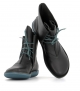 botines planas natural 68082 negro turquesa