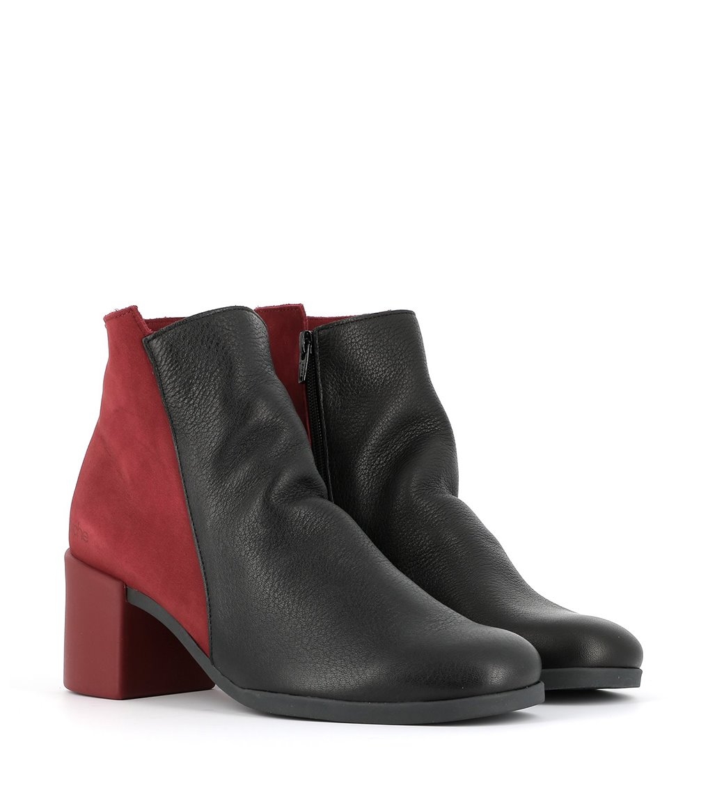Boots Arche angaya noir rouge