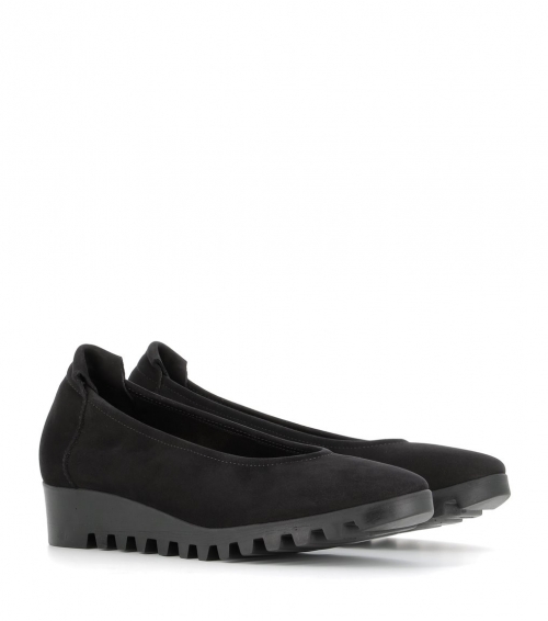 chaussures compensées en cuir