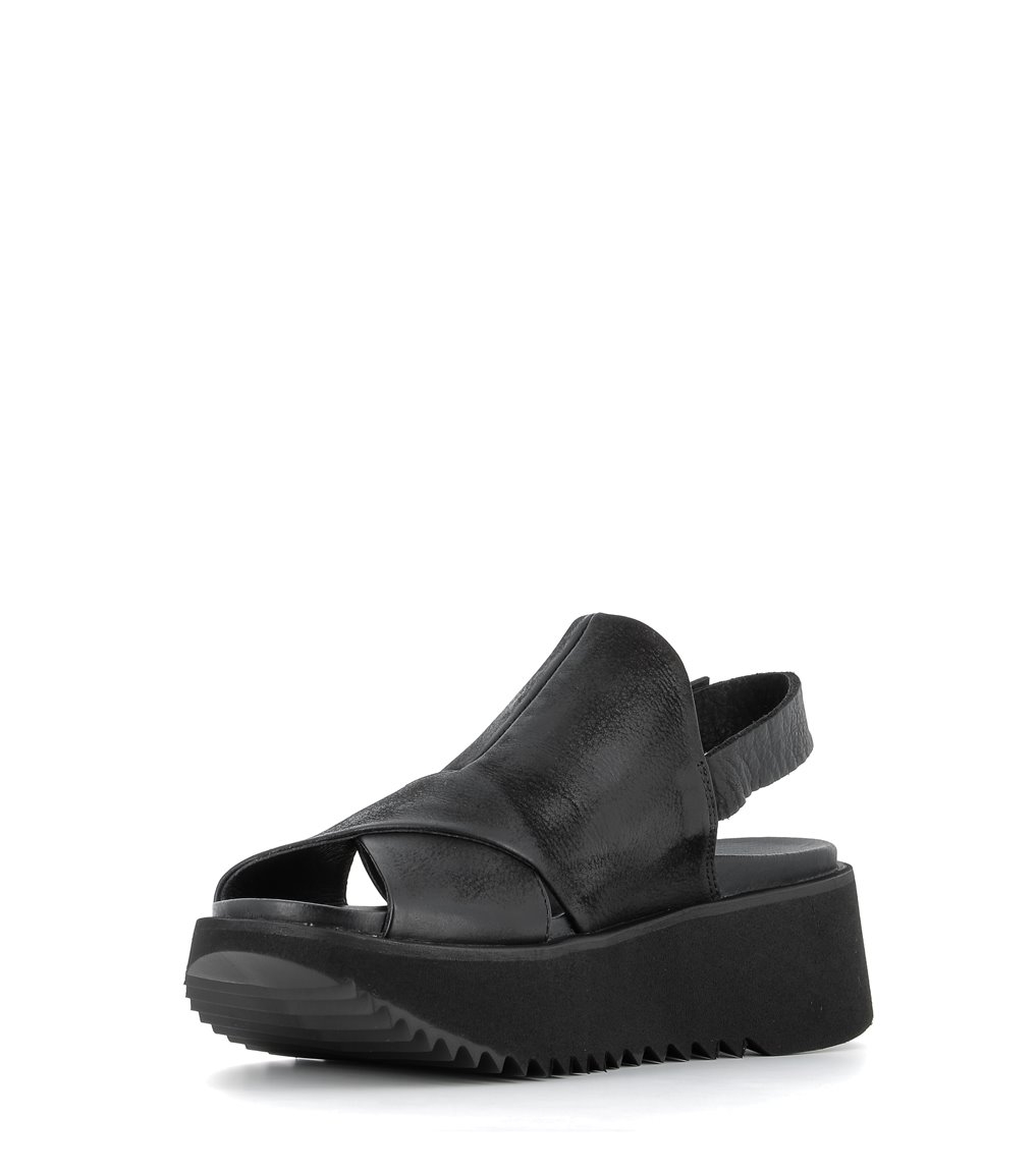 Ethical sandals Lofina 1e186 black leather