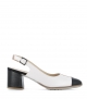 sandales 60438 bianco nero
