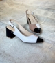 sandalias 60438 bianco nero