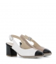 sandalias 60438 bianco nero