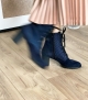 low boots 68164 velvet blu
