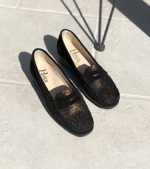 mocassins jeanne noir fauve
