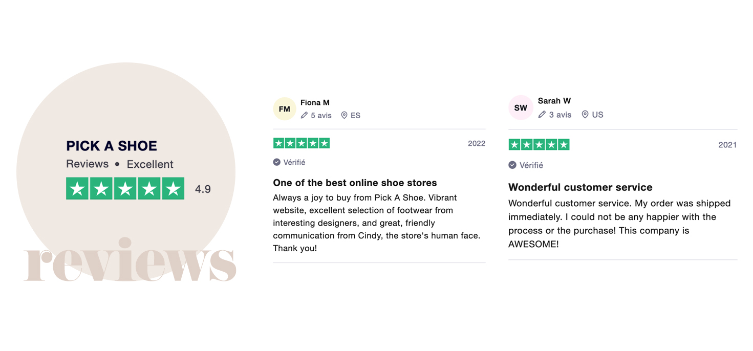 PICK A SHOE customer reviews