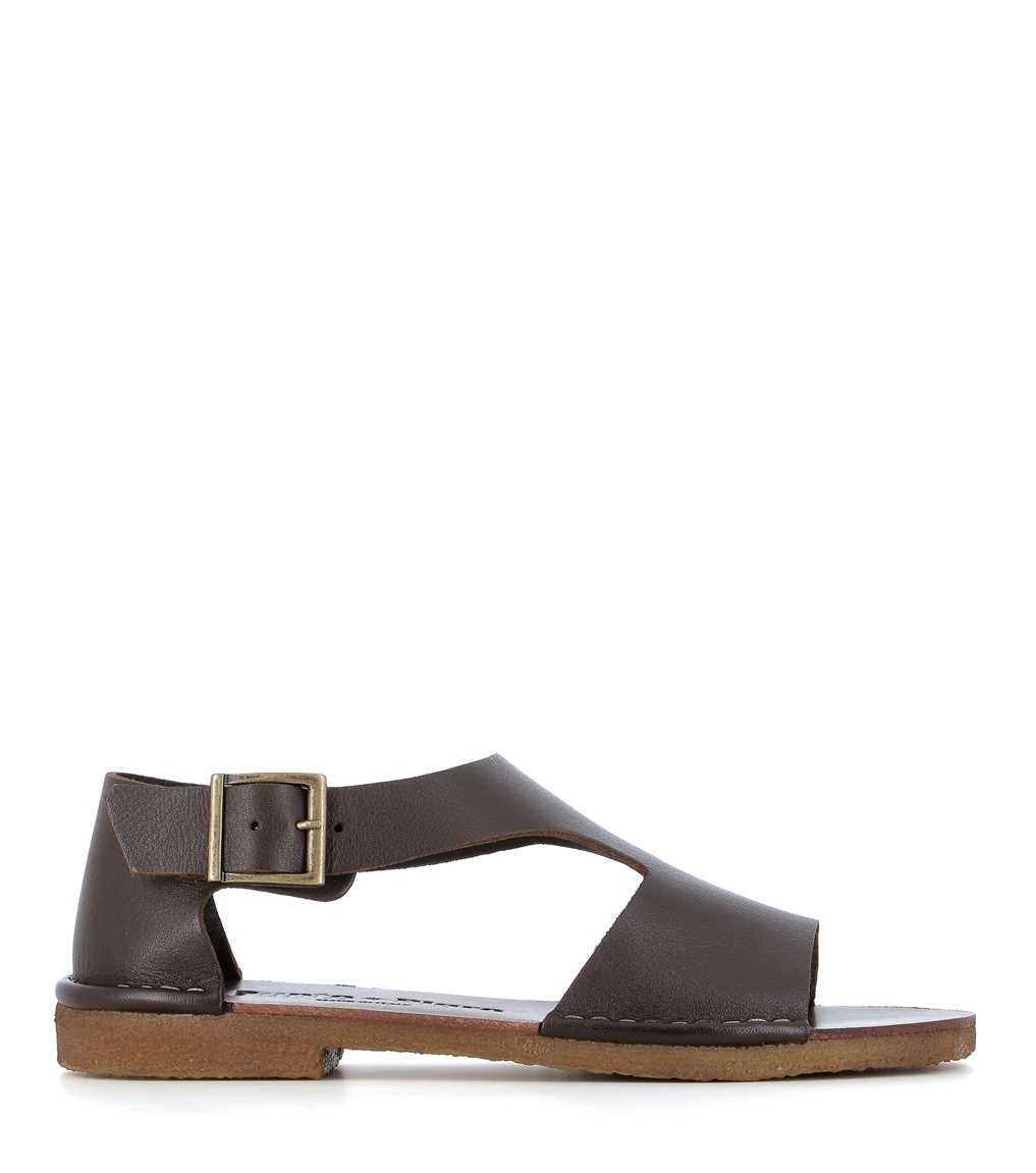 Ethical women's sandals Punto Pigro San 81 tan in soft leather